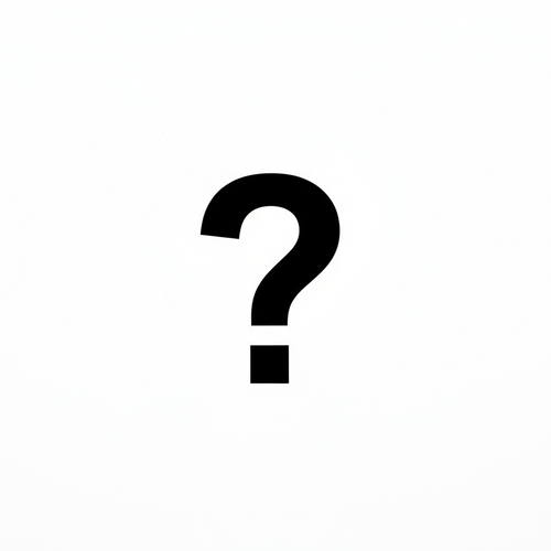 create me a black question mark on a white background