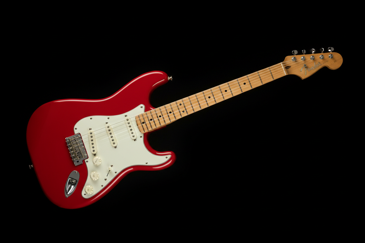 Do one of a red Fender electric guitsr
